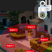 Cámara De Seguridad 2 Lentes Roboticos 360° 4 Antenas 3mp Ip