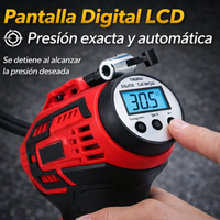 Compresor De Aire Digital Inflador De Llantas Automático Q21 Rojo 36v