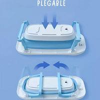 Bañera Tina Plegable Con Termómetro Y Cojín Bebe En Silicona
