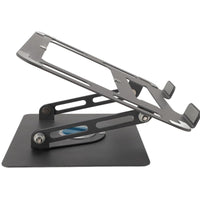 Soporte Laptop Ajustable Metal Base Antideslizante Tablet Gris Oscuro