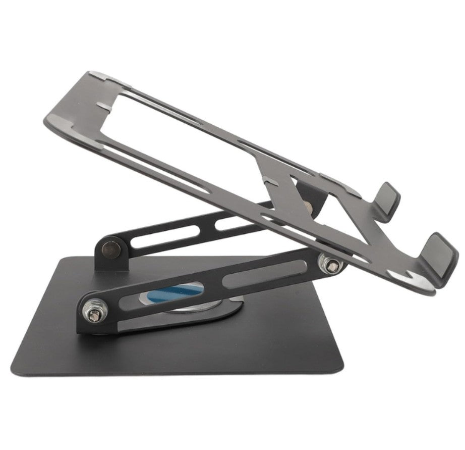 Soporte Laptop Ajustable Metal Base Antideslizante Tablet Gris Oscuro