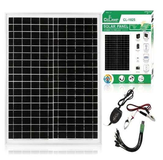 Panel Solar Portátil 120W USB Carga Rápida Energía Portátil 1825 cllamp