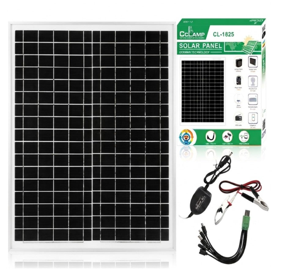 Panel Solar Portátil 120W USB Carga Rápida Energía Portátil 1825 cllamp