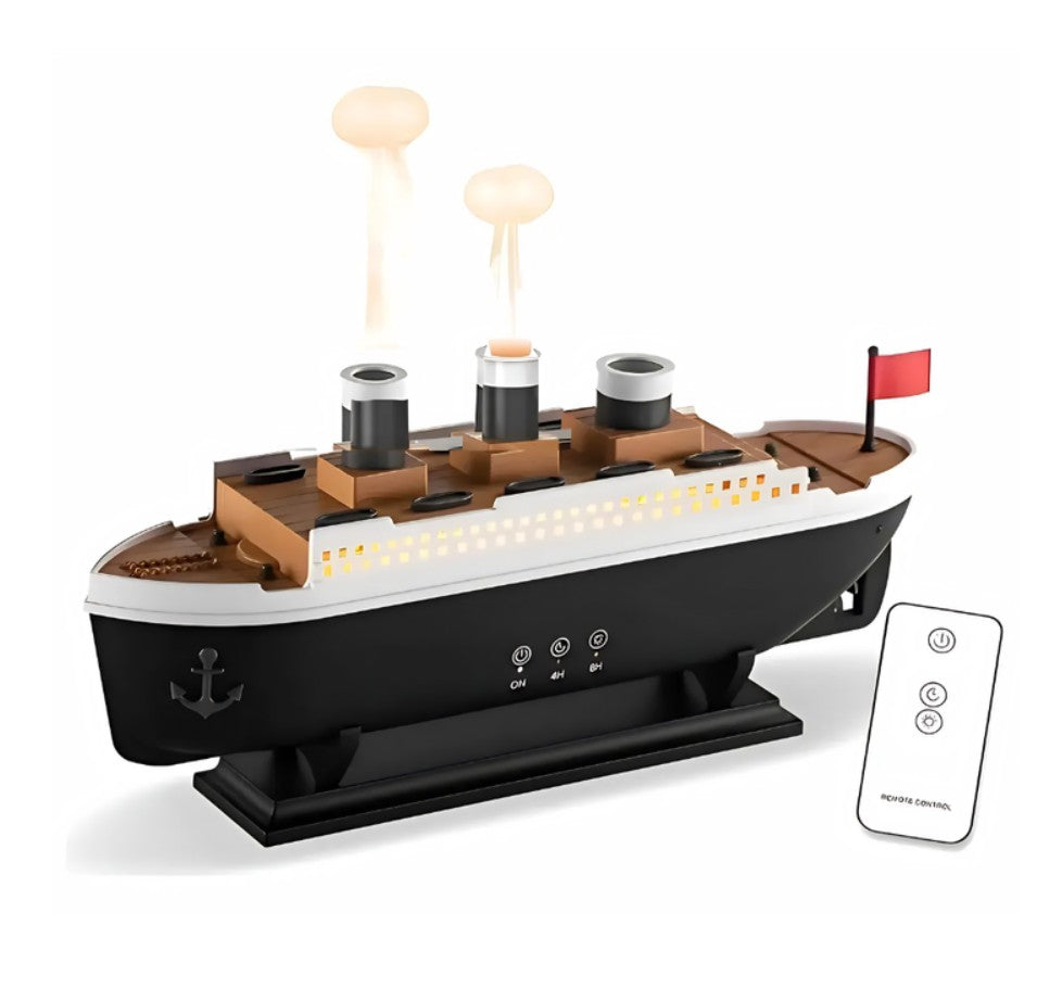 Humidificador Difusor Barco Titanic Led Mas Esencia