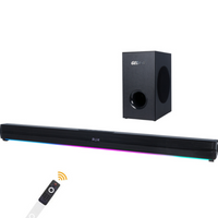 Barra de Sonido Bluetooth con Subwoofer Potente Luces LED RGB