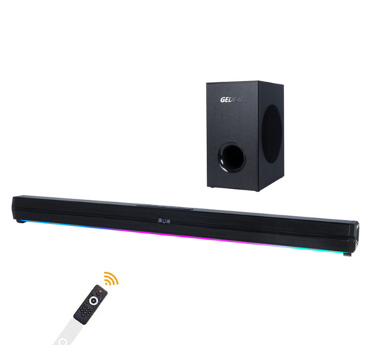 Barra de Sonido Bluetooth con Subwoofer Potente Luces LED RGB