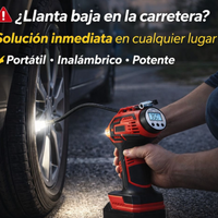 Compresor De Aire Digital Inflador De Llantas Automático Q21 Rojo 36v