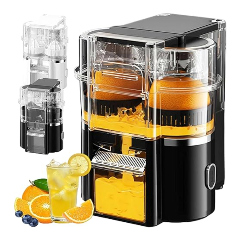 Exprimidor De Naranjas Eléctrico Automático Extractor Doble Negro 110v
