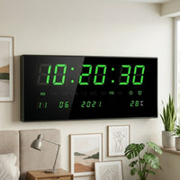 Reloj Led Digital Grande Gimnasio Oficina Pared 36cm Sensor
