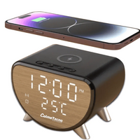 Reloj Despertador Dual Con Carga Inalámbrica 15w Ay-023