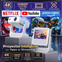 "Proyector Smart Android 12 Pantalla Táctil 8'' 4k Wifi A2pro Proyector 110v "