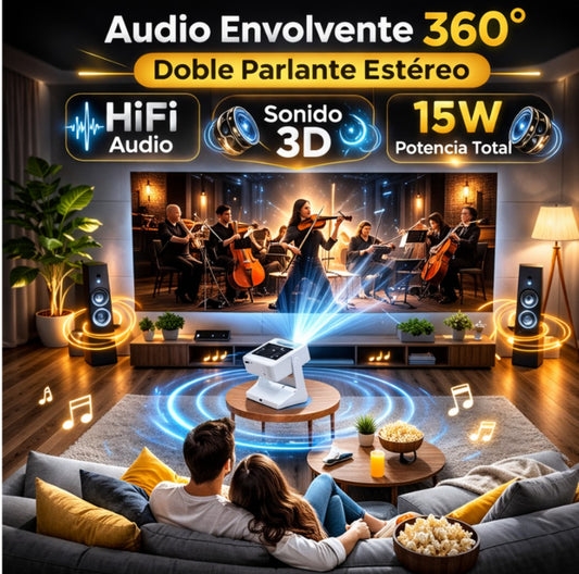 "Proyector Smart Android 12 Pantalla Táctil 8'' 4k Wifi A2pro Proyector 110v "