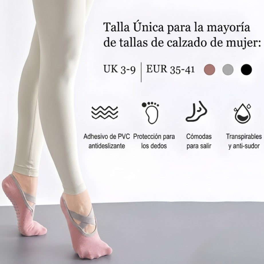 Medias Yoga Pilates Antideslizantes Profesionales De Agarre