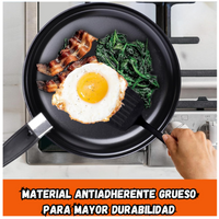 Set De Sartenes Antiadherentes Tapa De Vidrio Y Utensilios