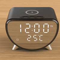 Reloj Despertador Dual Con Carga Inalámbrica 15w Ay-023