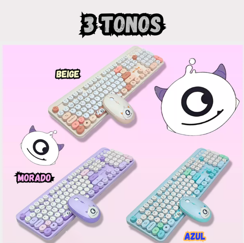 Combo Teclado + Mouse Inalámbrico Ergonómico Weibo Wb-216