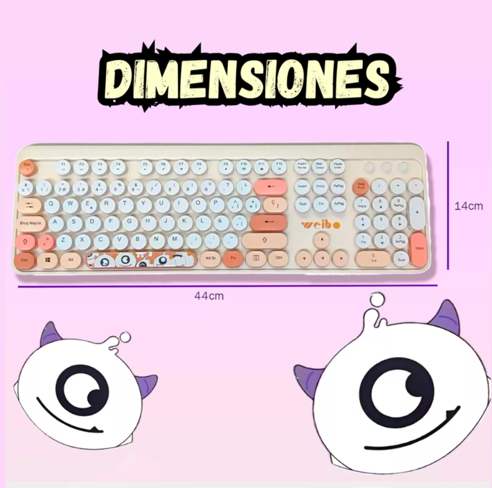 Combo Teclado + Mouse Inalámbrico Ergonómico Weibo Wb-216