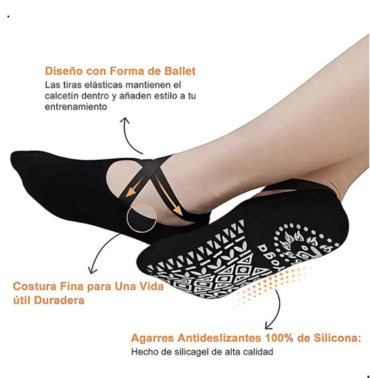 Medias Yoga Pilates Antideslizantes Profesionales De Agarre