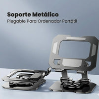 Soporte Metalico Ajustable Para Tablet Y Celular Base Escritorio 360°