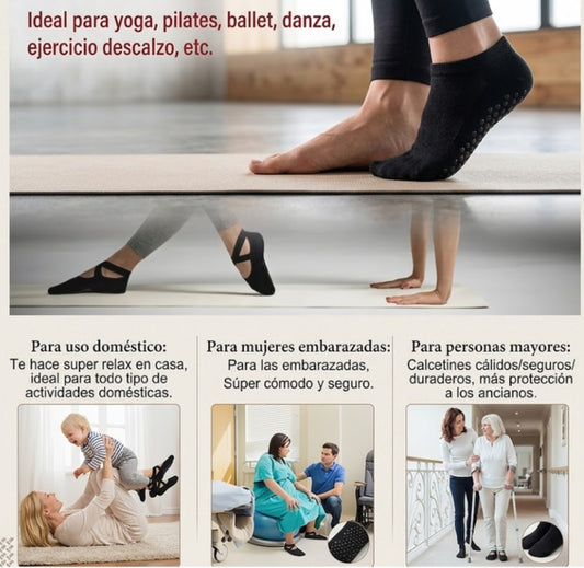 Medias Yoga Pilates Antideslizantes Profesionales De Agarre