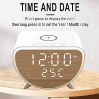 Reloj Despertador Dual Con Carga Inalámbrica 15w Ay-023