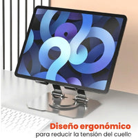 Soporte Metalico Ajustable Para Tablet Y Celular Base Escritorio 360°
