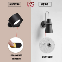 "Lampara Pared Led Giratoria 360° Recargable Magnetica "