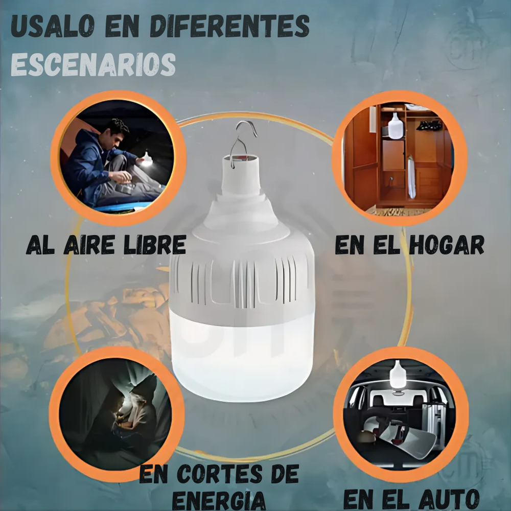 Bombillo Led Recargable De Emergencia 30w