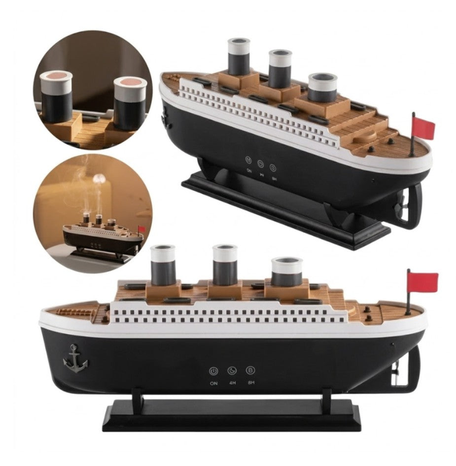 Humidificador Difusor Barco Titanic Led Mas Esencia