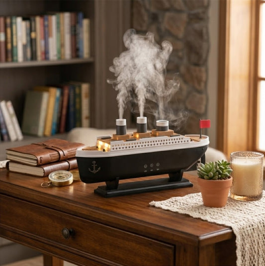 Humidificador Difusor Barco Titanic Led Mas Esencia