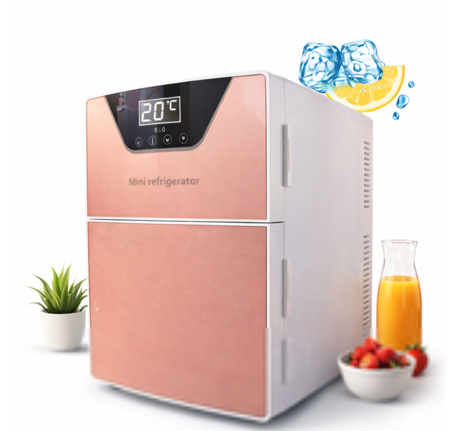 Mini Nevera Digital Portátil Doble Compartimiento Diseño Elegante
