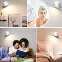 "Lampara Pared Led Giratoria 360° Recargable Magnetica "