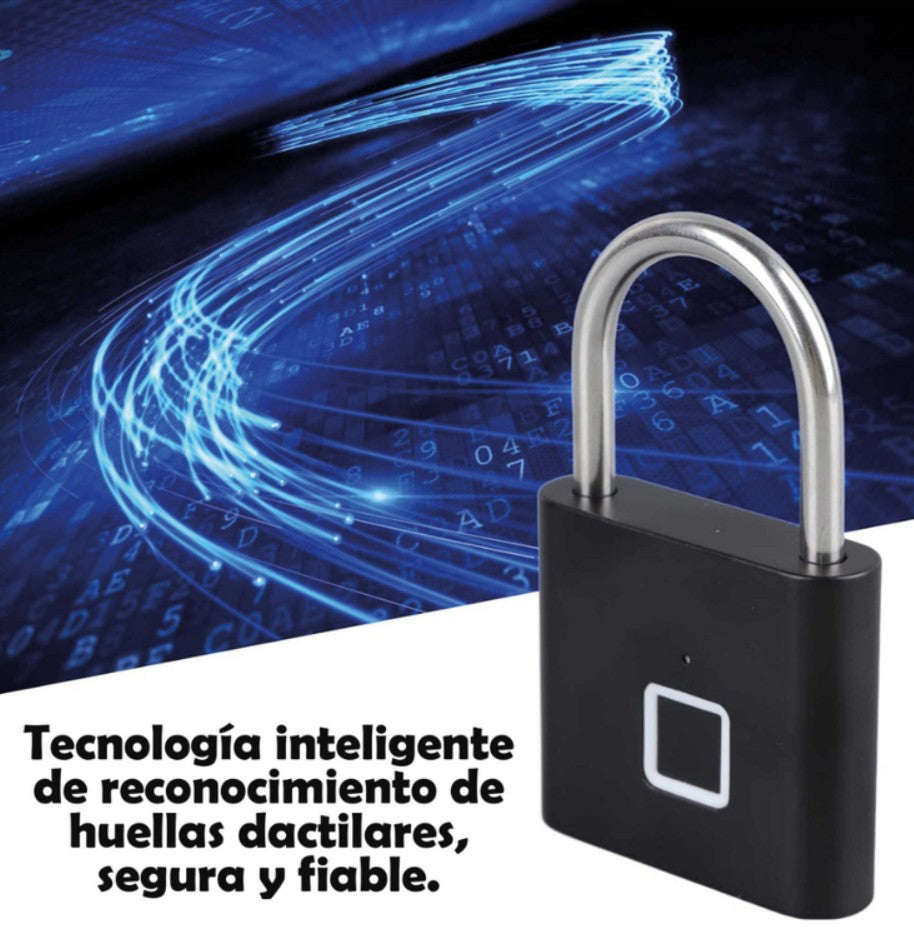 Candado Inteligente Huella Digital USB Antirrobo Seguro