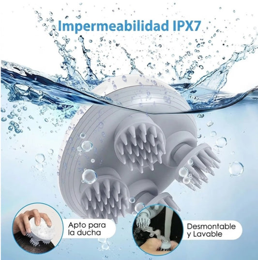 Masajeador Capilar Eléctrico Cabeza Corporal Ipx7 Recargable
