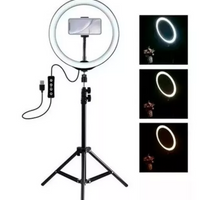 Aro Luz Led Para Fotografia Y Video 33cm Con Tripode 2.20 Mt
