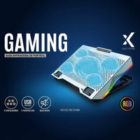 Base Enfriadora Laptop Gaming 5 Ventiladores Rgb Ajustable