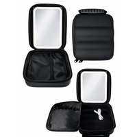 Estuche Cosmetiquero Portatil Espejo Integrado Luz Led Recargable