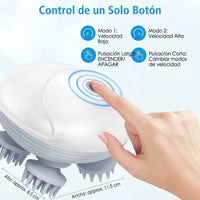 Masajeador Capilar Eléctrico Cabeza Corporal Ipx7 Recargable