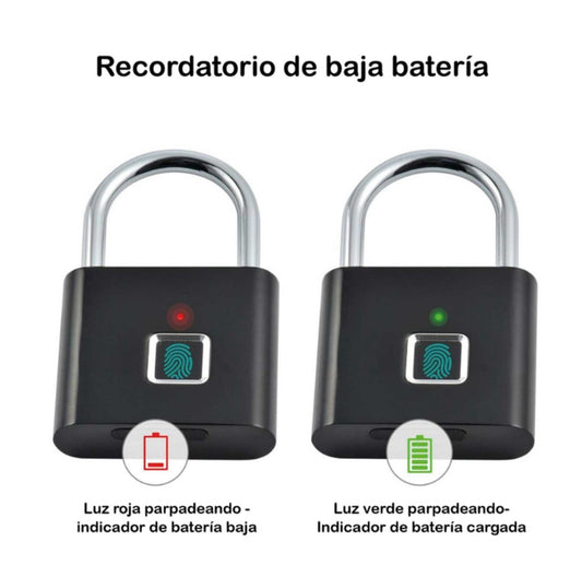 Candado Inteligente Huella Digital USB Antirrobo Seguro