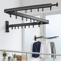 Tendedero Retráctil Plegable De Pared Ahorrador De Espacio
