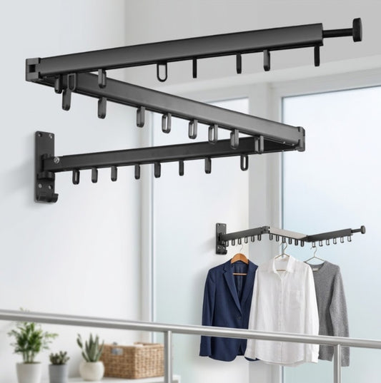 Tendedero Retráctil Plegable De Pared Ahorrador De Espacio