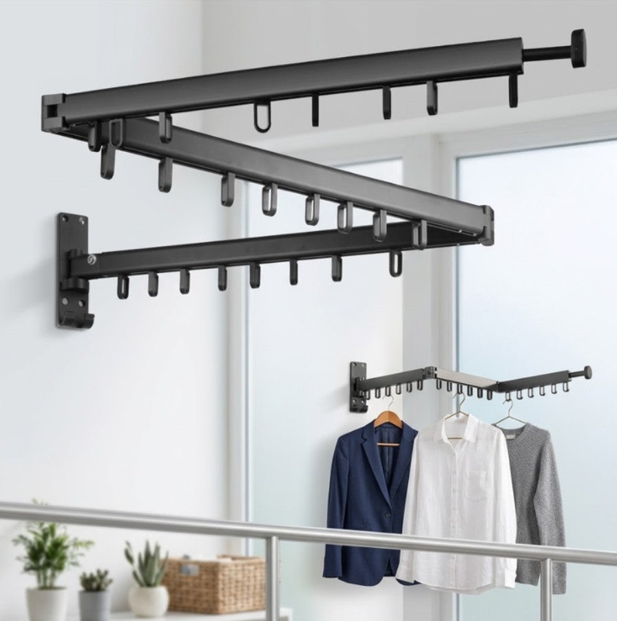 Tendedero Retráctil Plegable De Pared Ahorrador De Espacio
