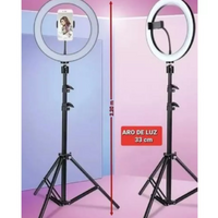 Aro Luz Led Para Fotografia Y Video 33cm Con Tripode 2.20 Mt