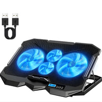 Base Enfriadora Laptop Gamer 4 Ventiladores Pantalla Lcd Led