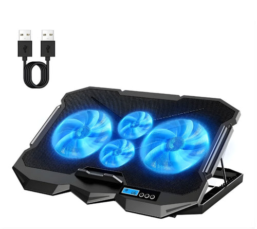 Base Enfriadora Laptop Gamer 4 Ventiladores Pantalla Lcd Led