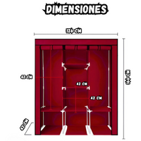 Closet Armable 8 Espacios Organizador Cubre Polvo Tela Portátil