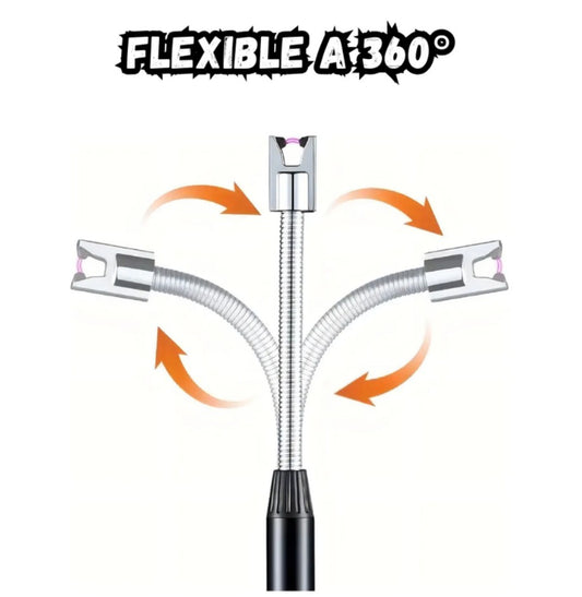 Encendedor Eléctrico Recargable Para Cocina Cuello Flexible 360°