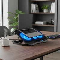 Base Enfriadora Laptop Gamer 4 Ventiladores Pantalla Lcd Led