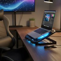 Base Enfriadora Laptop Gamer 4 Ventiladores Pantalla Lcd Led