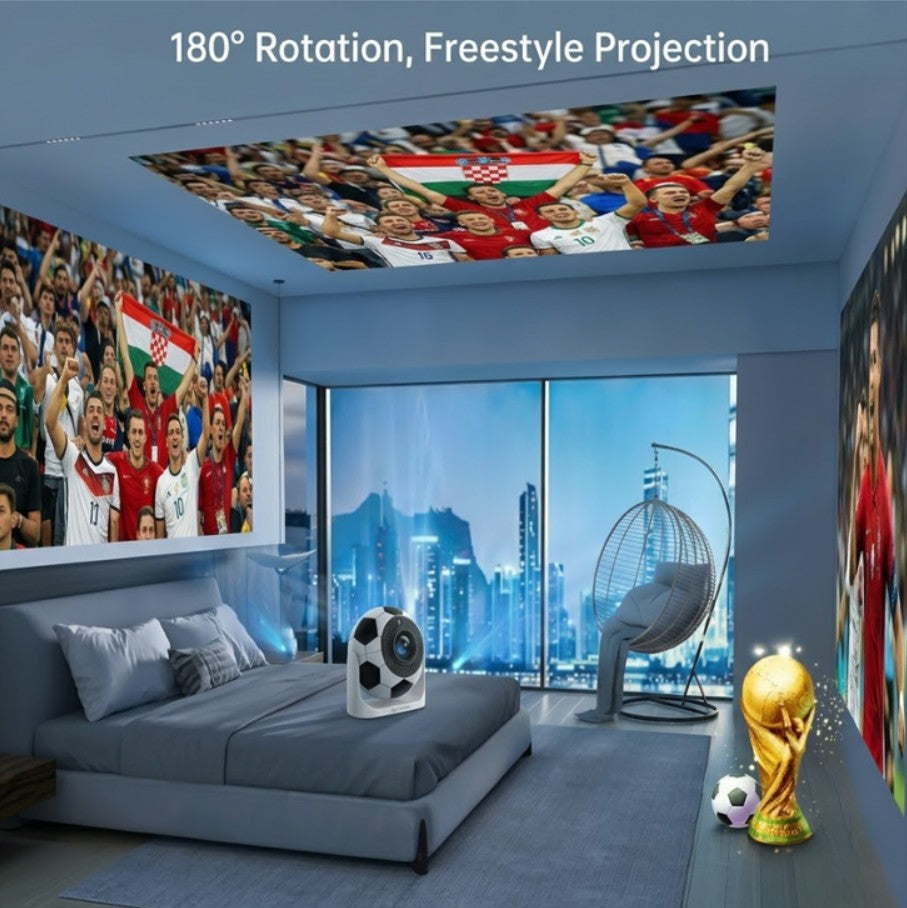 Proyector Balón Fútbol Android 4k  Wifi Portátil 180° JY360 200 Ansi